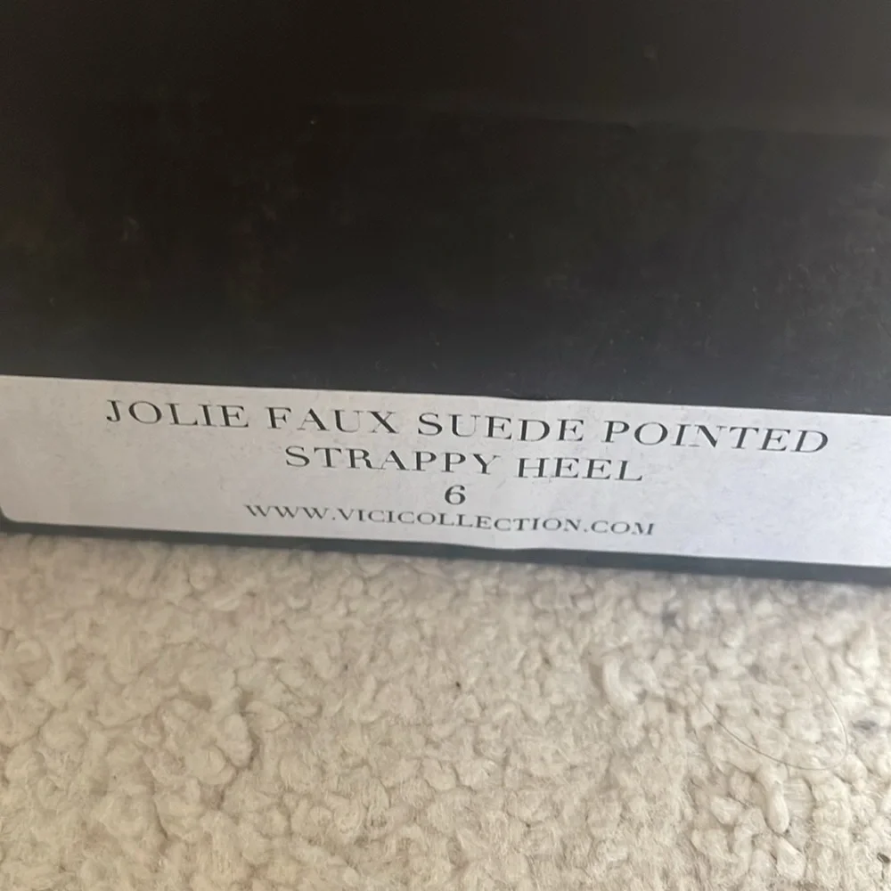 NWT - Vici - Jolie Faux Suede Pointed Strap Heels - Picture 3 of 5